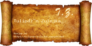 Tulipán Zulejka névjegykártya